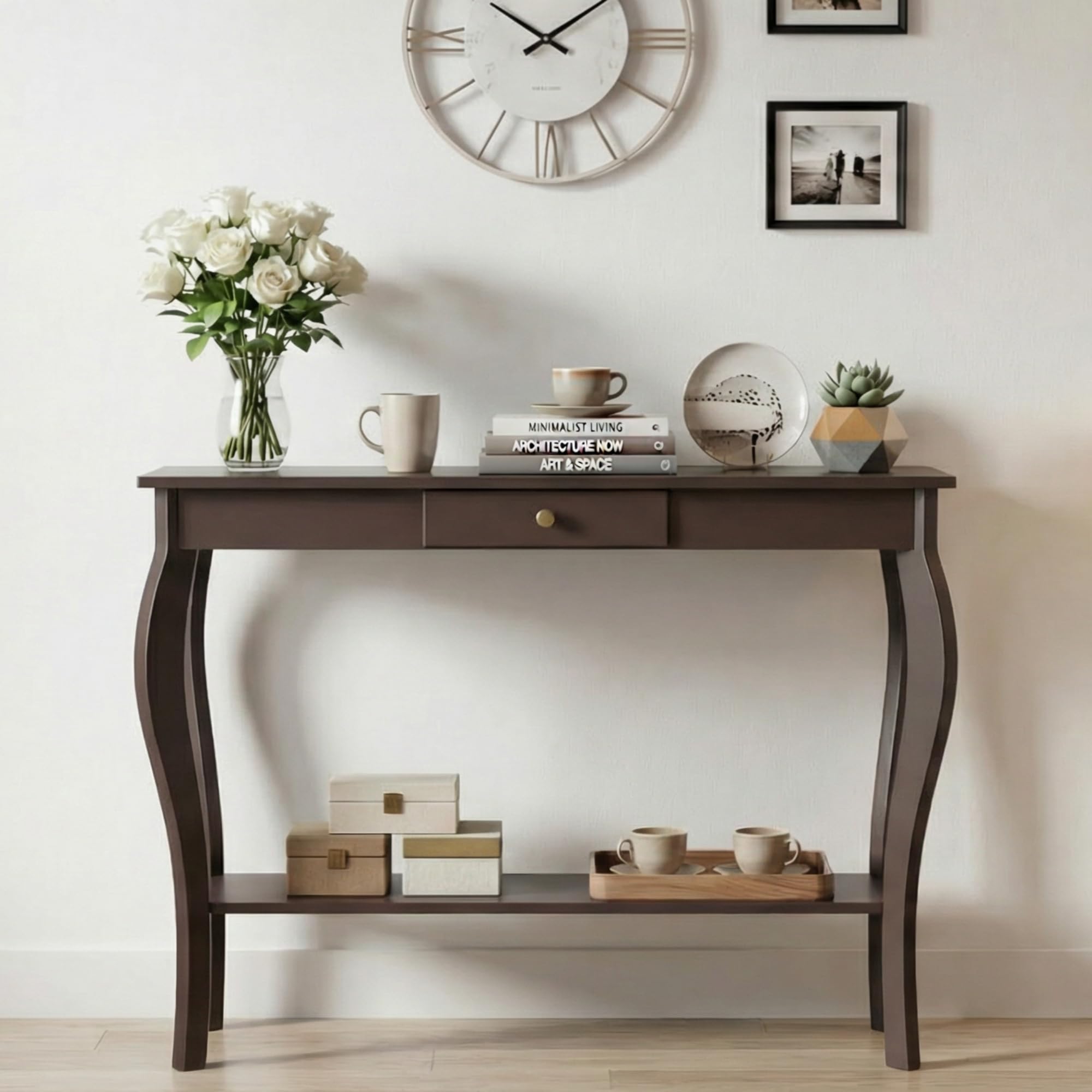 ChooChoo Narrow Console Table with Drawer, Chic Accent Sofa